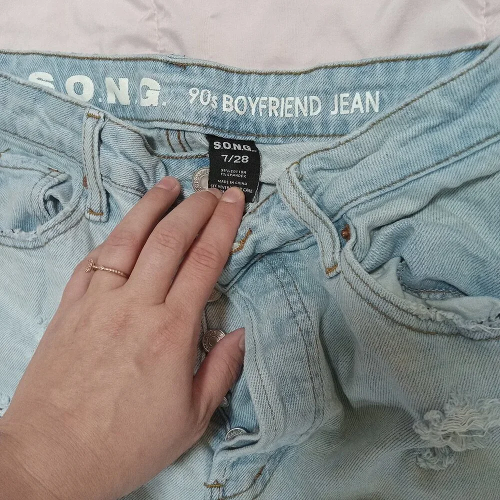 S.O.N.G 7/28 90s boyfriend jean - Picture 4 of 7